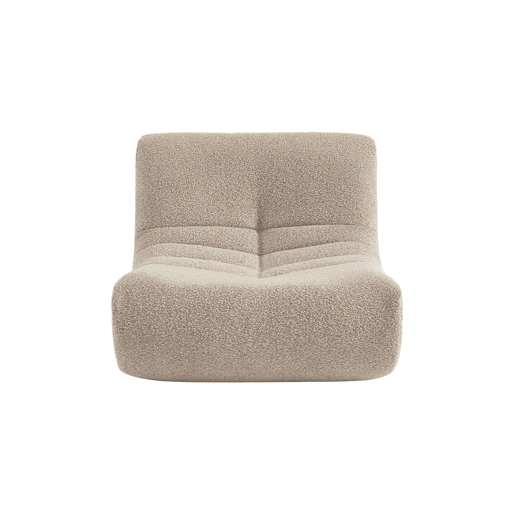 Poltrona infantil boucle texturizada 1 lugar, Sokol Kid, Beige, 63x67x45 cm
