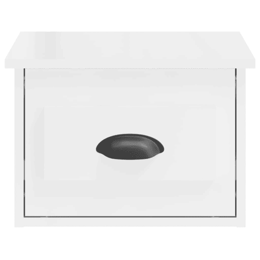 Mesa De Cabeceira De Parede Mesinha De Cabeceira - 41,5x36x28 cm branco brilhante