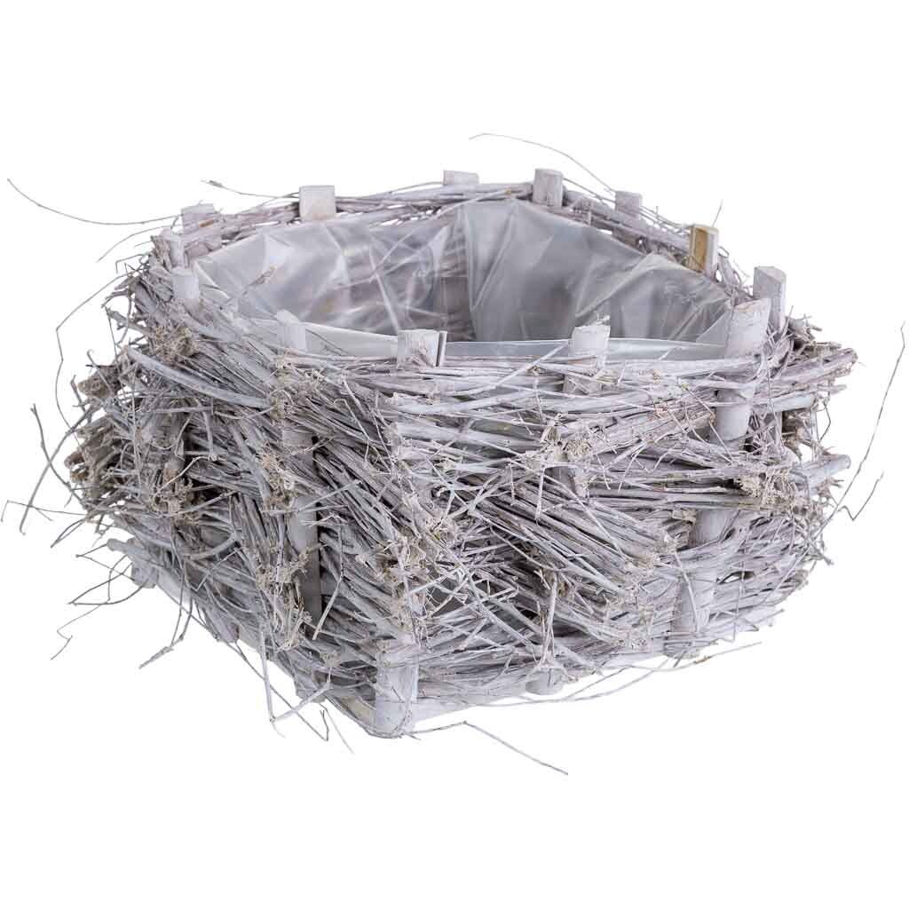 Cesto de mimbre cuadrado