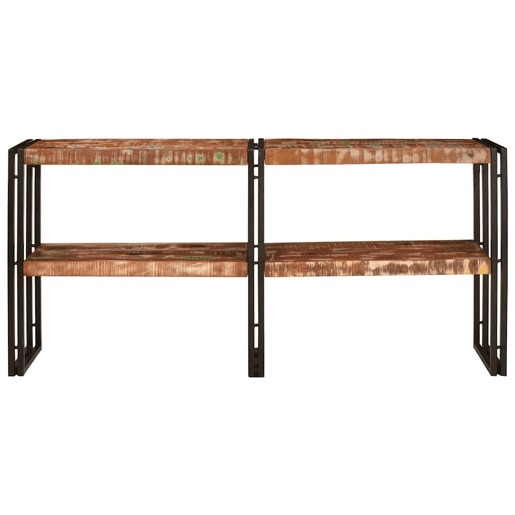 Mesa Consola - Mesa De Entrada Multicolor 160 x 33 x 75 cm Madeira recuperada maciça