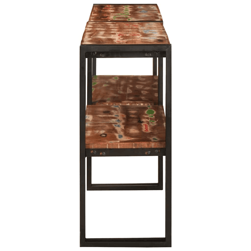 Mesa Consola - Mesa De Entrada Multicolor 160 x 33 x 75 cm Madeira recuperada maciça
