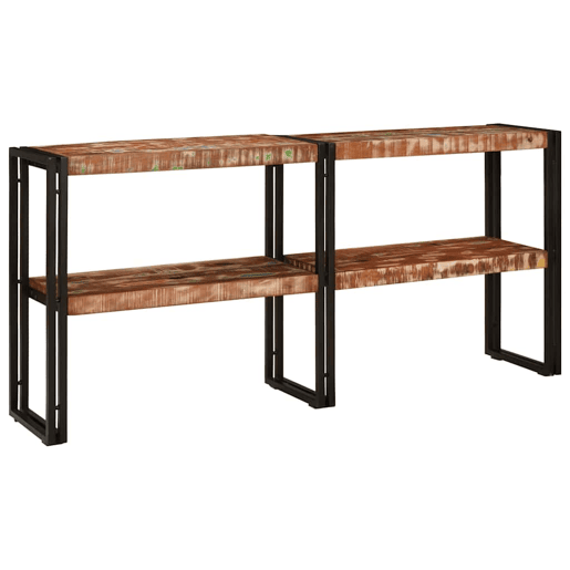 Mesa Consola - Mesa De Entrada Multicolor 160 x 33 x 75 cm Madeira recuperada maciça