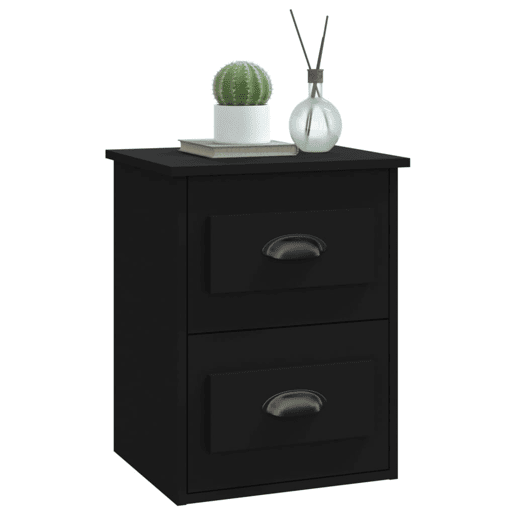 Mesa De Cabeceira De Parede Mesinha De Cabeceira - 41,5x36x53 cm preto