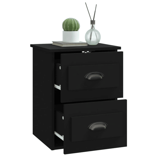 Mesa De Cabeceira De Parede Mesinha De Cabeceira - 41,5x36x53 cm preto