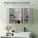Armario Espejo Baño MDF, Vidrio HOMCOM, hogar - baño Armario Espejo Baño MDF, Vidrio HOMCOM, hogar - baño Blanco