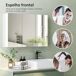 Armario Espejo Baño MDF, Vidrio HOMCOM, hogar - baño Armario Espejo Baño MDF, Vidrio HOMCOM, hogar - baño Blanco