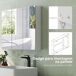 Armario Espejo Baño MDF, Vidrio HOMCOM, hogar - baño Armario Espejo Baño MDF, Vidrio HOMCOM, hogar - baño Blanco