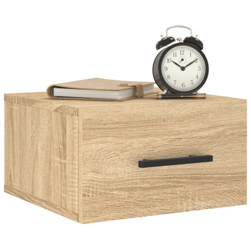 Mesa De Cabeceira De Parede Mesinha De Cabeceira - 35x35x20 cm cor sonoma