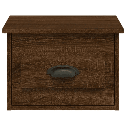 Mesa De Cabeceira De Parede Mesinha De Cabeceira - 41,5x36x28 cm carvalho castanho