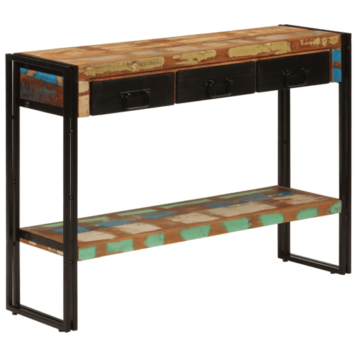 Mesa Consola - Mesa De Entrada 110x30x76 cm madeira recuperada maciça