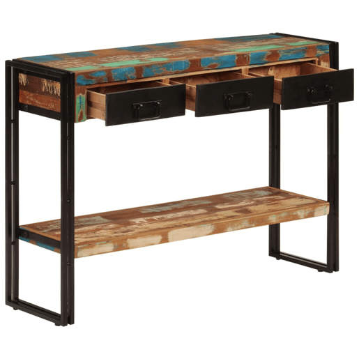 Mesa Consola - Mesa De Entrada 110x30x76 cm madeira recuperada maciça