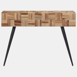 Mesa Consola - Mesa De Entrada 110x34x80 cm madeira de teca recuperada maciça