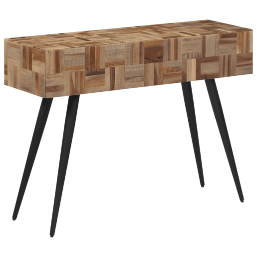 Mesa Consola - Mesa De Entrada 110x34x80 cm madeira de teca recuperada maciça