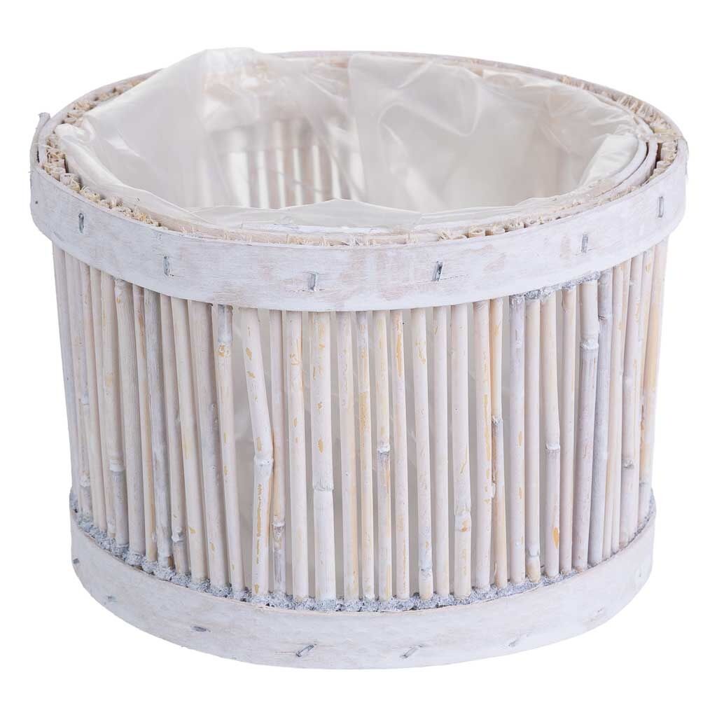 Cesto de bambú redondo