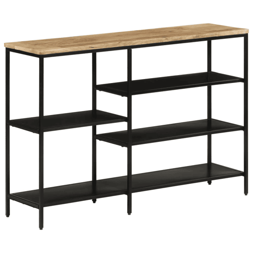 Mesa Consola - Mesa De Entrada 110x30x75 cm madeira mangueira áspera maciçaferro