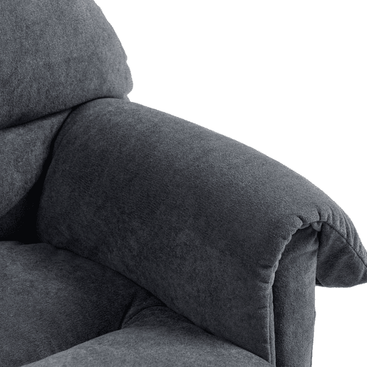 HOMCOM Cadeira de Secretária com Apoio para os Pés Cadeira de Escritório Giratória com Encosto Reclinável Acolchoada Espessa Estofada em Veludo Altura Ajustável 80x80x106-114 cm Cinzento
