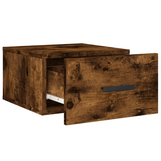 Mesa De Cabeceira De Parede Mesinha De Cabeceira - 35x35x20 cm cor carvalho fumado