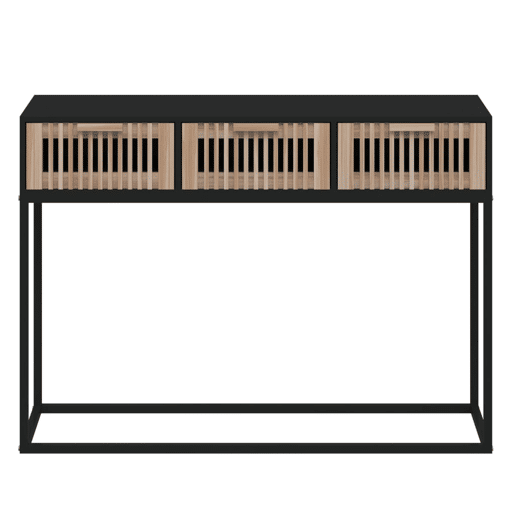 Mesa Consola - Mesa De Entrada 105x30x75 cm derivados de madeira e ferro preto