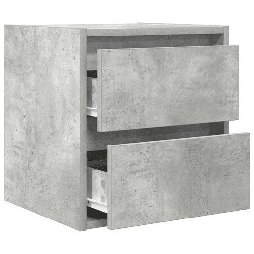 Lote de 2 Mesas De Cabeceira Mesinhas De Cabeceira - parede 38x34x40 cm cinza cimento