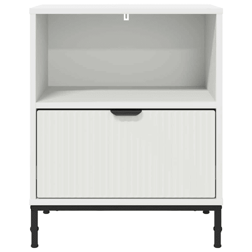 Mesa De Cabeceira - Mesinha De Cabeceira Branco 49 x 36 x 61 cm Madeira processada
