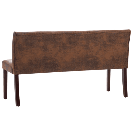 Banco Banco 148,5 x 52 x 84,5 cm camurça marrom imitação de couro 02_0010809