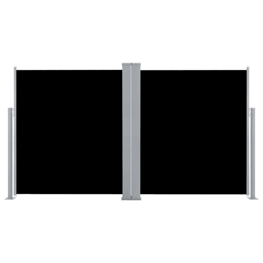 Tela de toldo cortina de privacidade lateral retrátil para pátio jardim terraço varanda proteção visual tela preta 140 x 600 cm 02_0007433