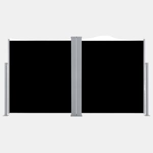 Tela de toldo cortina de privacidade lateral retrátil para pátio jardim terraço varanda proteção visual tela preta 140 x 600 cm 02_0007433