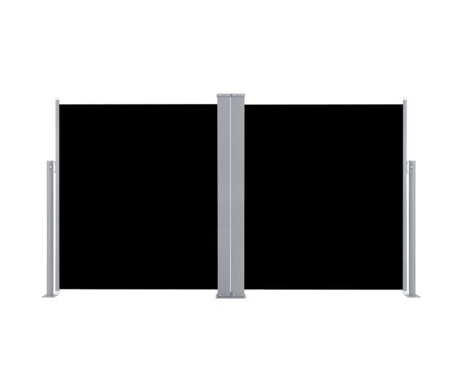 Toldo de protección lateral retráctil para terraza, jardín, terraza, balcón, protección visual, pantalla negra 140 x 600 cm 02_0007433