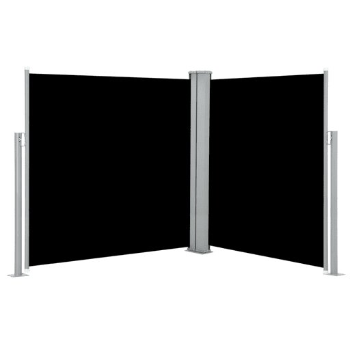 Tela de toldo cortina de privacidade lateral retrátil para pátio jardim terraço varanda proteção visual tela preta 140 x 600 cm 02_0007433