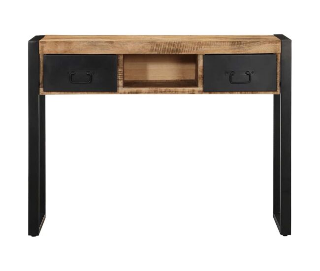 Mesa consola - mesa de entrada madera maciza mango 100x35x75 cm