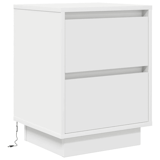 Mesa De Cabeceira - Mesinha De Cabeceira - Mesinha De Cabeceira com luzes LED branco 38x34x50 cm