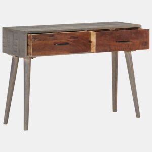 Mesa Consola - Mesa De Entrada 110x35x75 cm mangueira maciça áspera cinzento