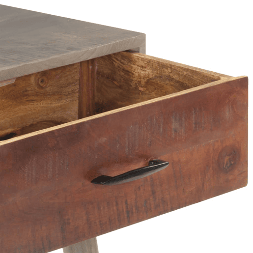 Mesa Consola - Mesa De Entrada 110x35x75 cm mangueira maciça áspera cinzento