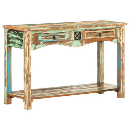 Mesa Consola - Mesa De Entrada 120x40x75 cm madeira recuperada maciça