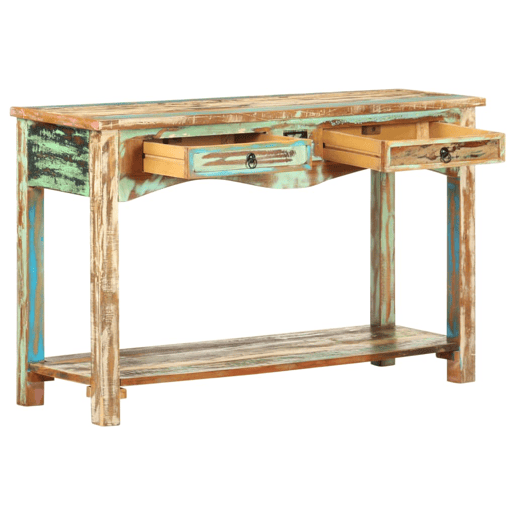 Mesa Consola - Mesa De Entrada 120x40x75 cm madeira recuperada maciça