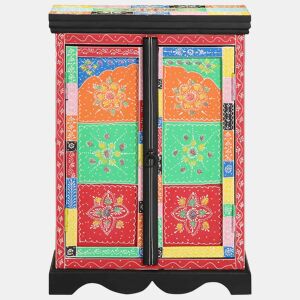 Mesa Consola - Mesa De Entrada Multicolor 50 x 30 x 75 cm Madeira de mangueira maciça