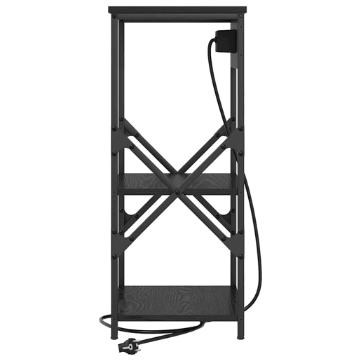 Mesa De Cabeceira - Mesinha De Cabeceira Carvalho preto 41 x 31 x 76 cm