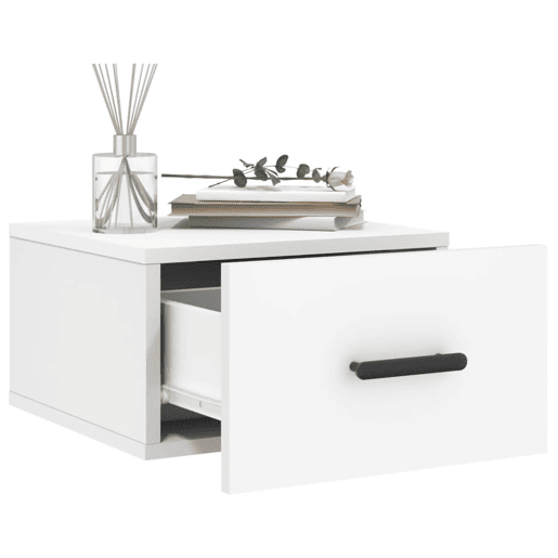 Mesa De Cabeceira De Parede Mesinha De Cabeceira - 35x35x20 cm branco