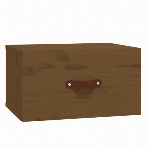 Mesa De Cabeceira De Parede Mesinha De Cabeceira - 40x29,5x22 cm castanho mel