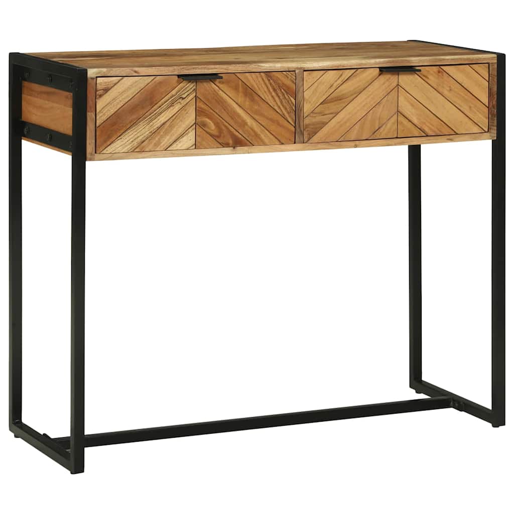 Mesa consola - mesa de entrada marrón 90 x 35 x 75 cm madera maciza de mango