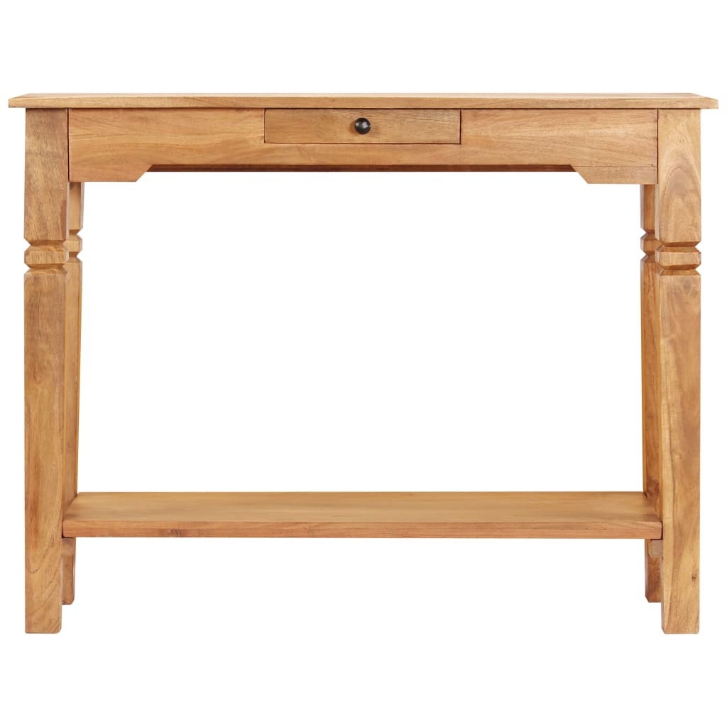 Mesa consola - mesa de entrada de madera maciza de acacia 100x40x76 cm
