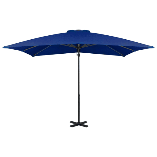 Guarda-sol deslocado e poste de alumínio 250 x 250 cm azul celeste 02_0008547