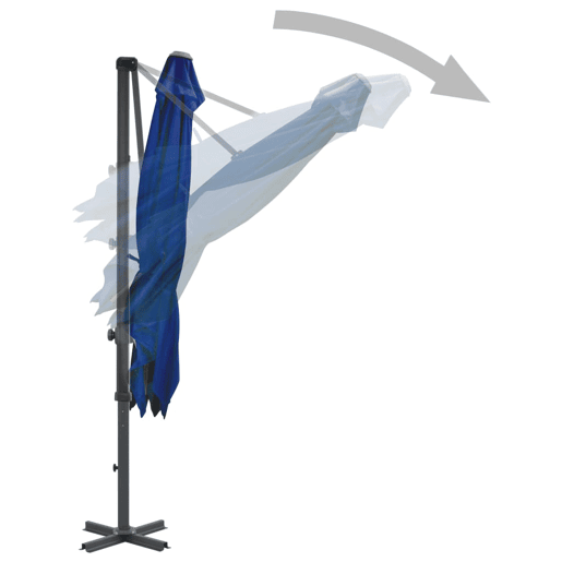 Guarda-sol deslocado e poste de alumínio 250 x 250 cm azul celeste 02_0008547