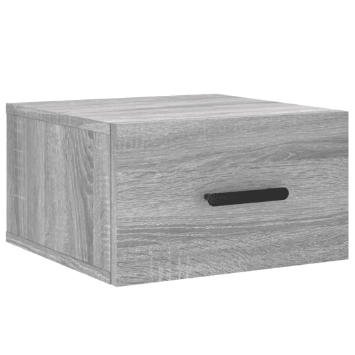 Lote de 2 Mesas De Cabeceira de parede - Mesinhas De Cabeceira 35x35x20 cm cinzento sonoma