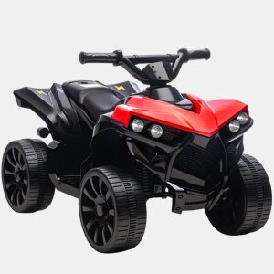 AIYAPLAY Quadriciclo Elétrico para Crianças 6 V Quadriciclo para Crianças de 3-8 Anos com Velocidade até 3u202Fkmh Faróis e Música 70x42x45 cm Vermelho