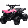 AIYAPLAY Quadriciclo Elétrico para Crianças 6 V Quadriciclo para Crianças de 3-8 Anos com Velocidade até 3u202Fkmh Faróis e Música 70x42x45 cm Rosa