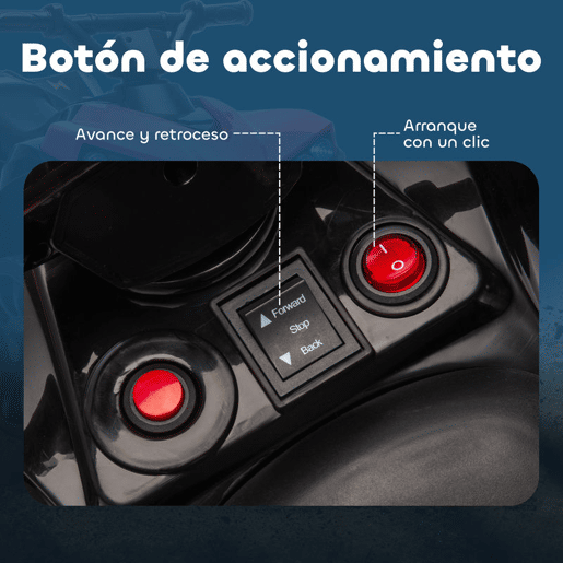 AIYAPLAY Quadriciclo Elétrico para Crianças 6 V Quadriciclo para Crianças de 3-8 Anos com Velocidade até 3u202Fkmh Faróis e Música 70x42x45 cm Rosa