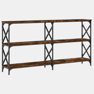 Mesa Consola - Mesa De Entrada 156x28x80,5cm derivados de madeira carvalho fumado