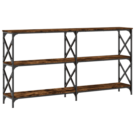 Mesa Consola - Mesa De Entrada 156x28x80,5cm derivados de madeira carvalho fumado