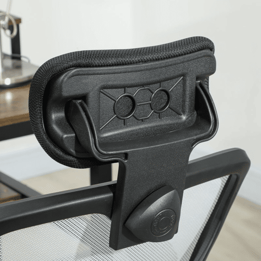 Vinsetto Cadeira de Escritório Cadeira para Secretária Giratória com Altura Ajustável Função Reclinável Apoio para a Cabeça e Suporte Lombar 62x67x108-118 cm Cinza
